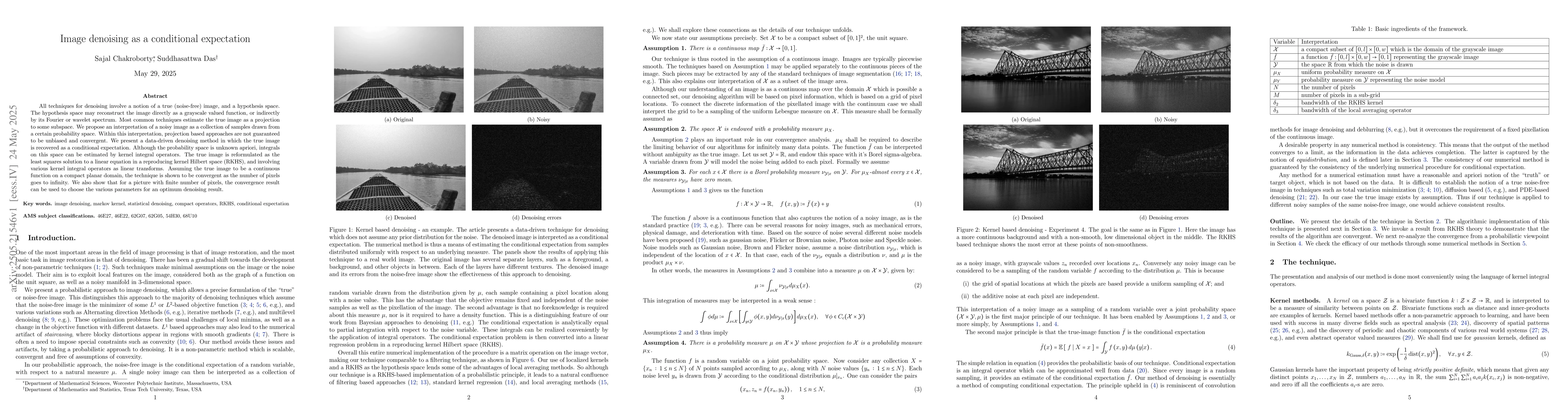 Thumbnail for Image denoising as a conditional expectation