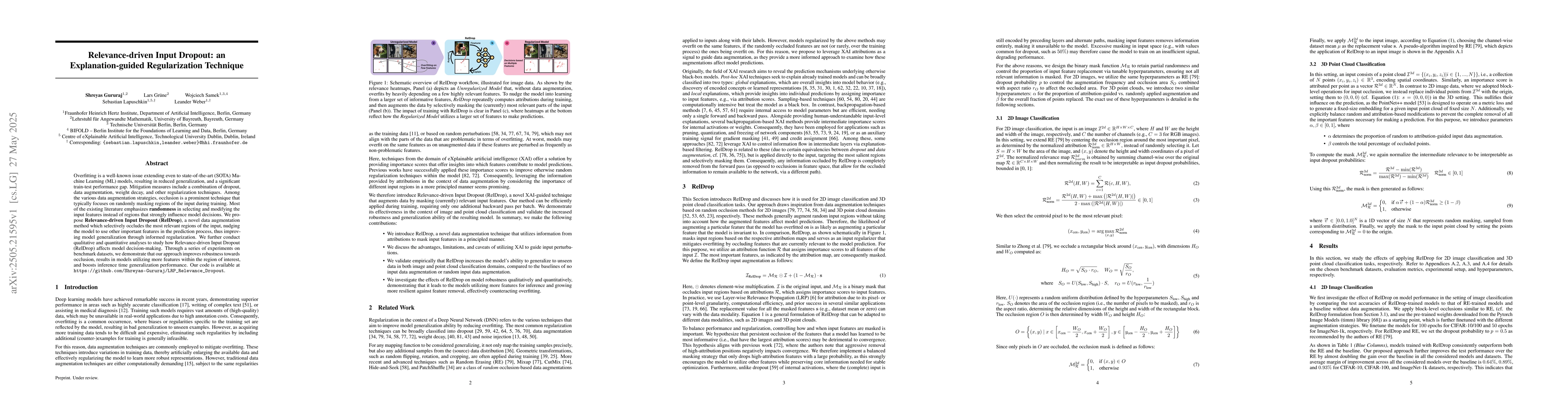 Thumbnail for Relevance-driven Input Dropout: an Explanation-guided Regularization
  Technique