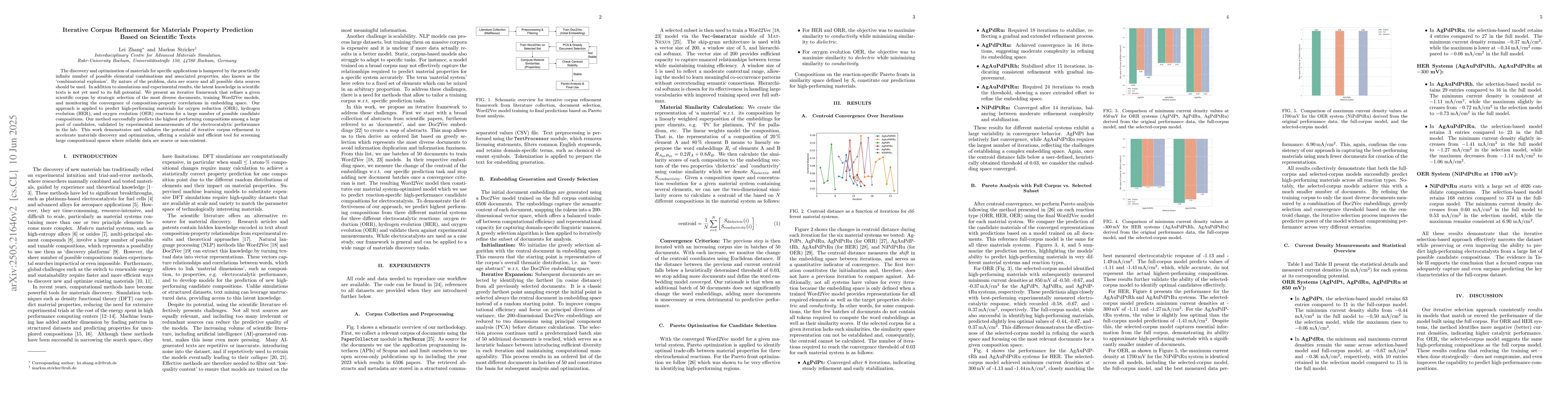 Thumbnail for Iterative Corpus Refinement for Materials Property Prediction Based on
  Scientific Texts