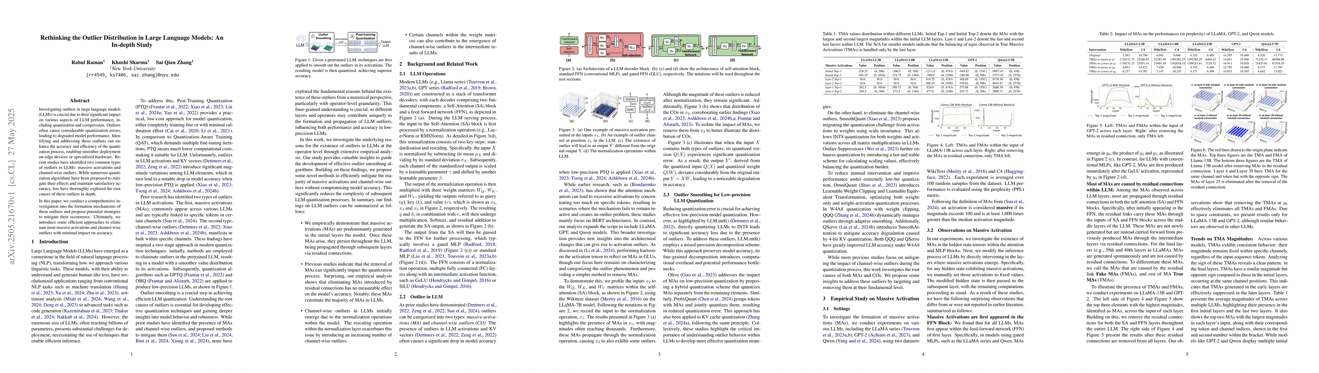Thumbnail for Rethinking the Outlier Distribution in Large Language Models: An
  In-depth Study