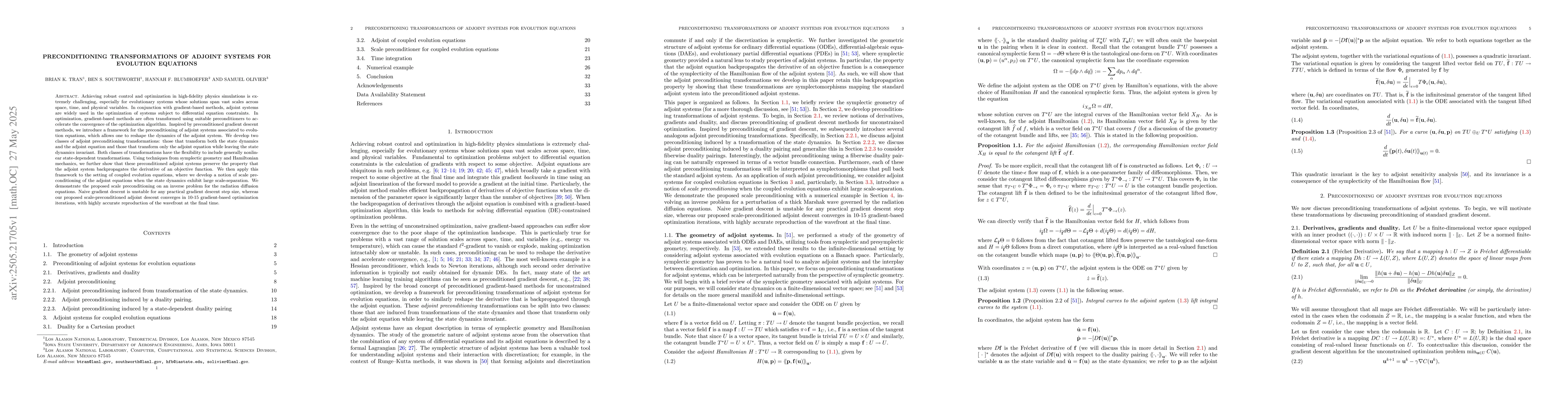 Thumbnail for Preconditioning transformations of adjoint systems for evolution
  equations