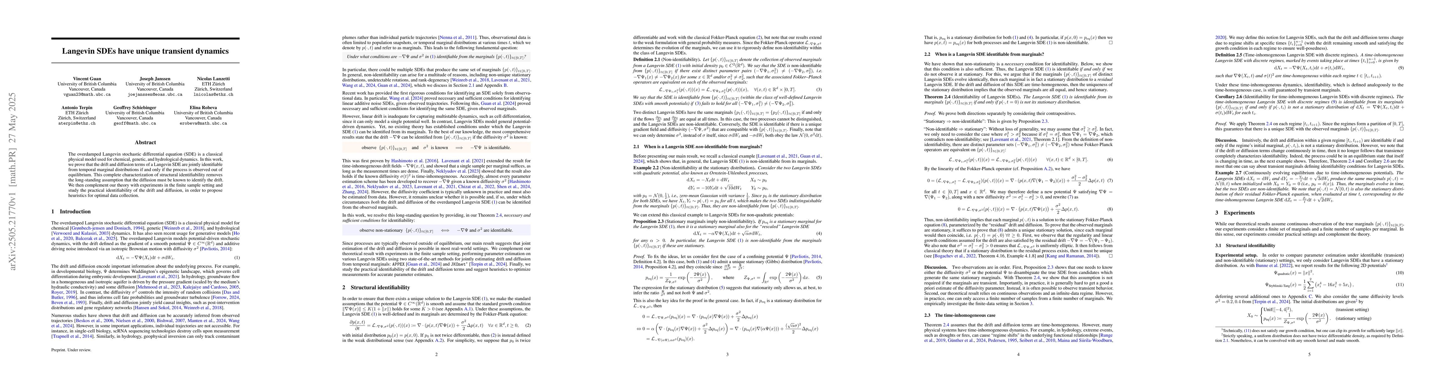 Thumbnail for Langevin SDEs have unique transient dynamics