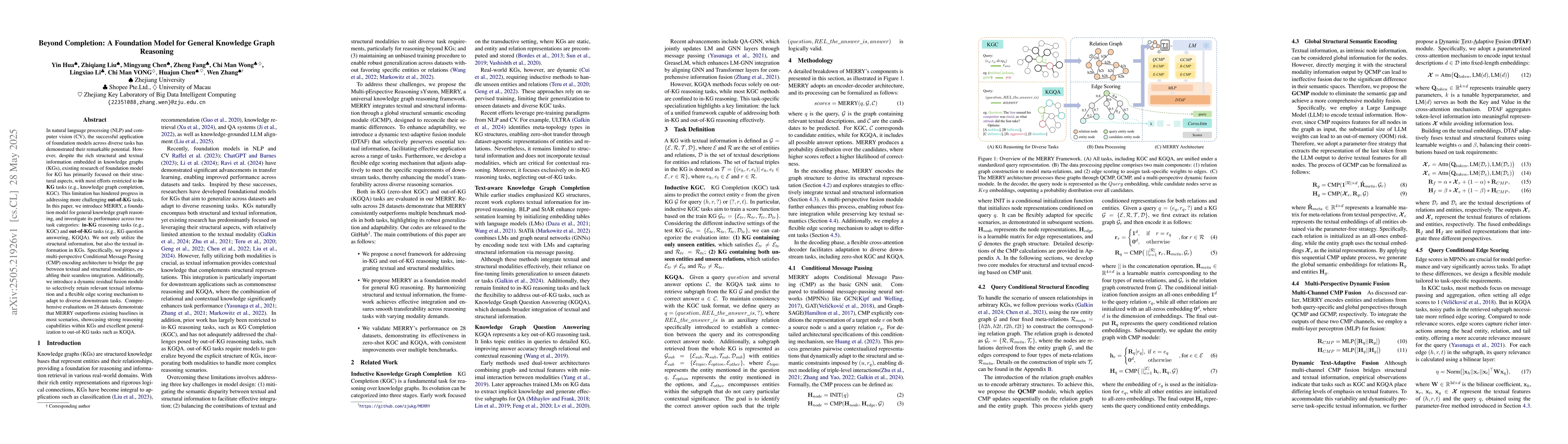 Thumbnail for Beyond Completion: A Foundation Model for General Knowledge Graph
  Reasoning