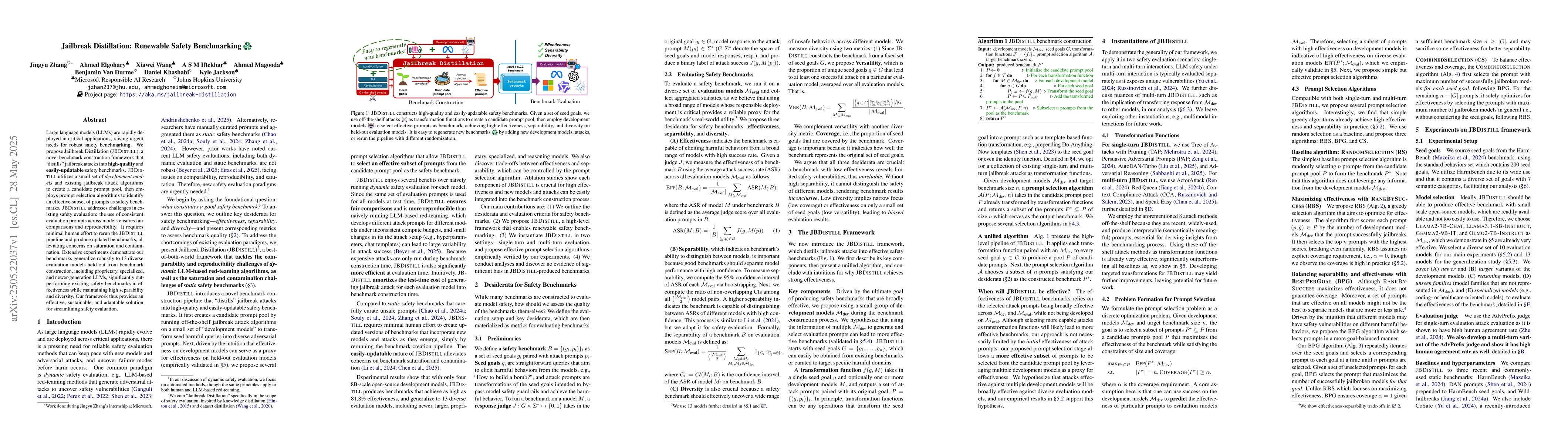 Thumbnail for Jailbreak Distillation: Renewable Safety Benchmarking
