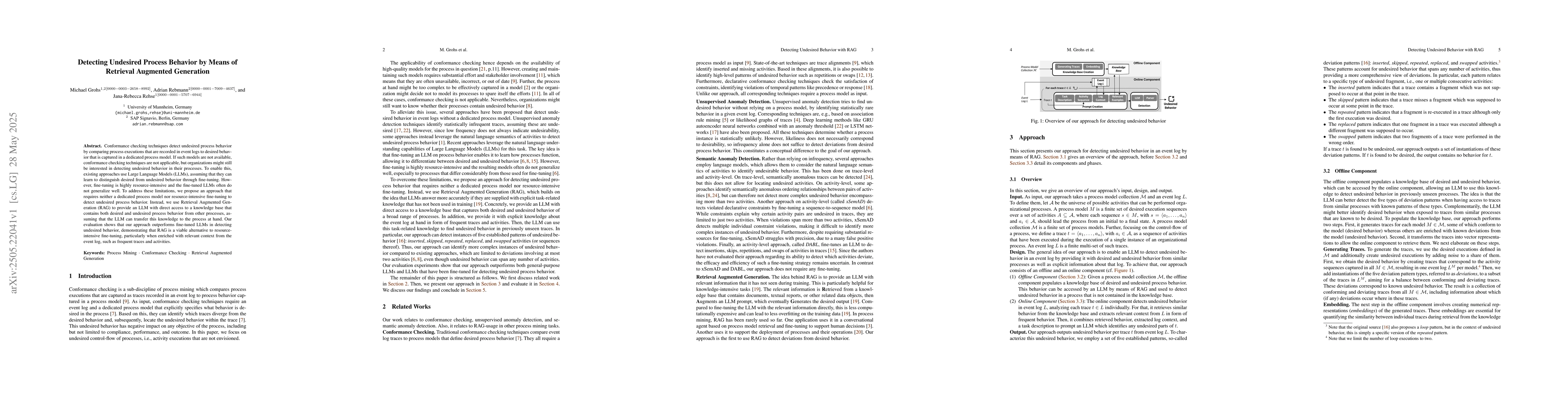 Thumbnail for Detecting Undesired Process Behavior by Means of Retrieval Augmented
  Generation