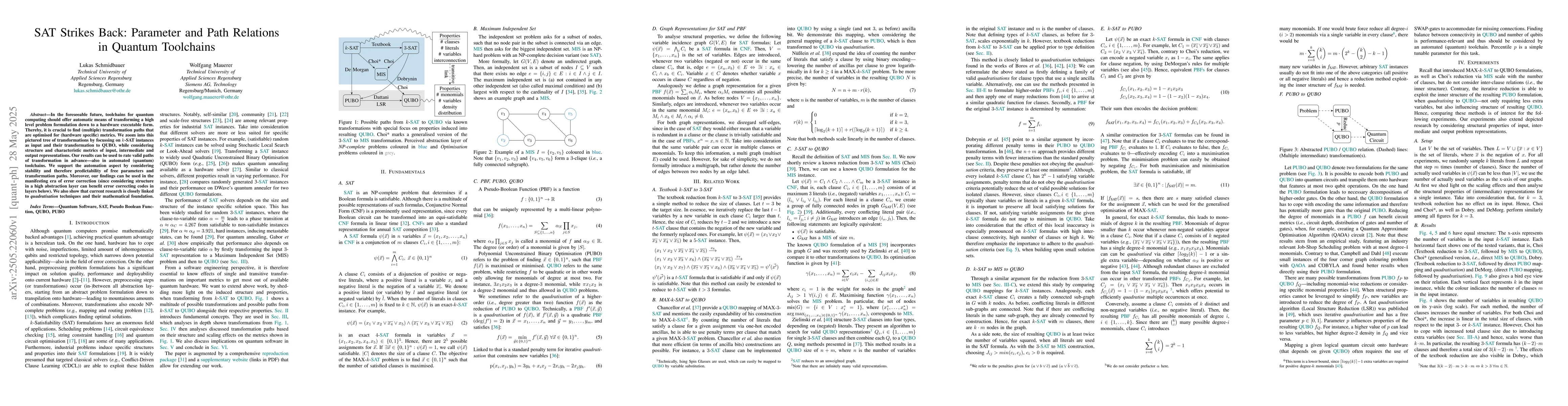 Thumbnail for SAT Strikes Back: Parameter and Path Relations in Quantum Toolchains