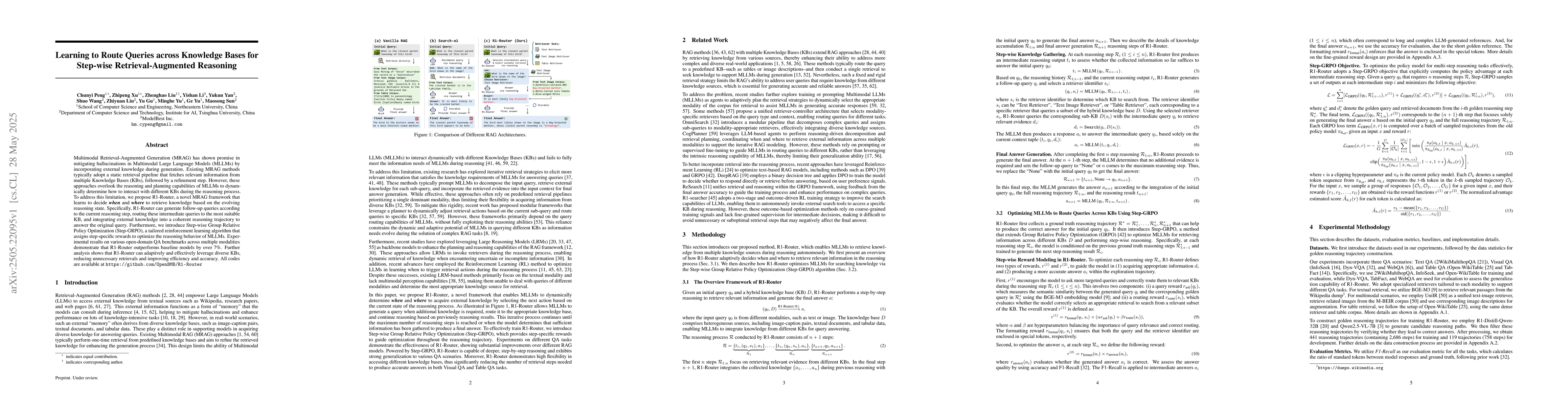 Thumbnail for Learning to Route Queries Across Knowledge Bases for Step-wise
  Retrieval-Augmented Reasoning