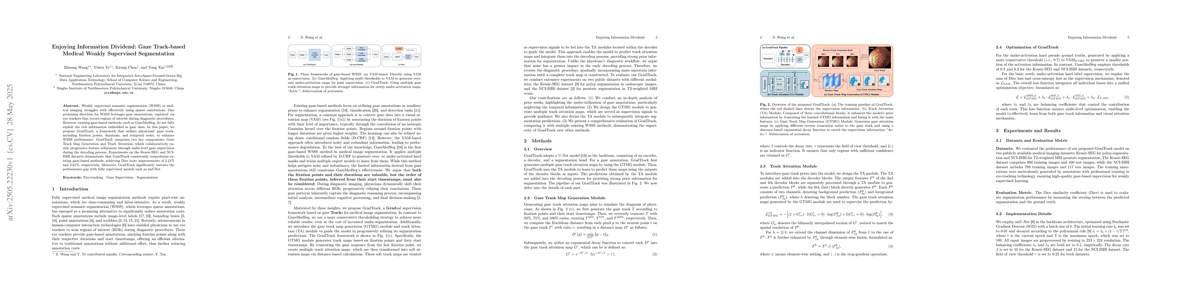 Thumbnail for Enjoying Information Dividend: Gaze Track-based Medical Weakly
  Supervised Segmentation