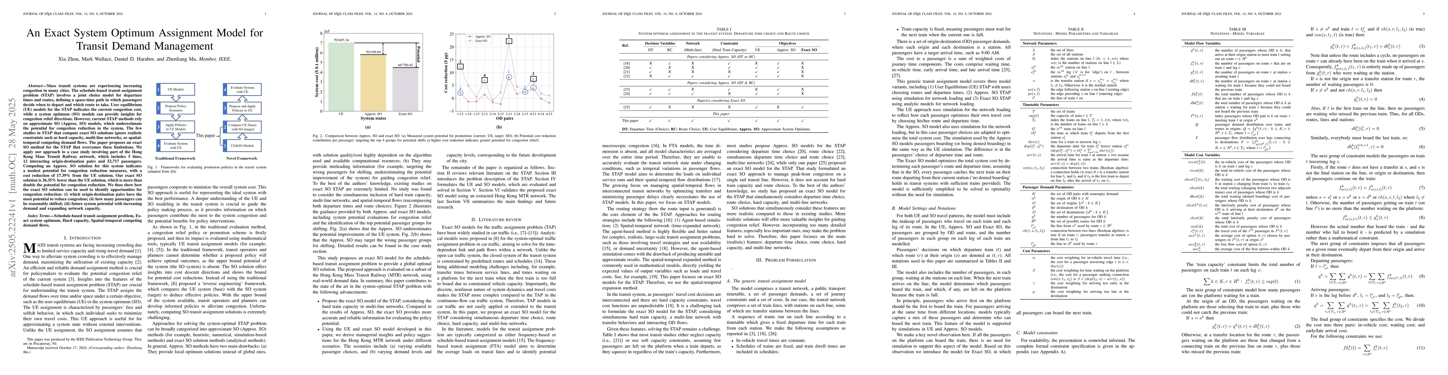 Thumbnail for An Exact System Optimum Assignment Model for Transit Demand Management