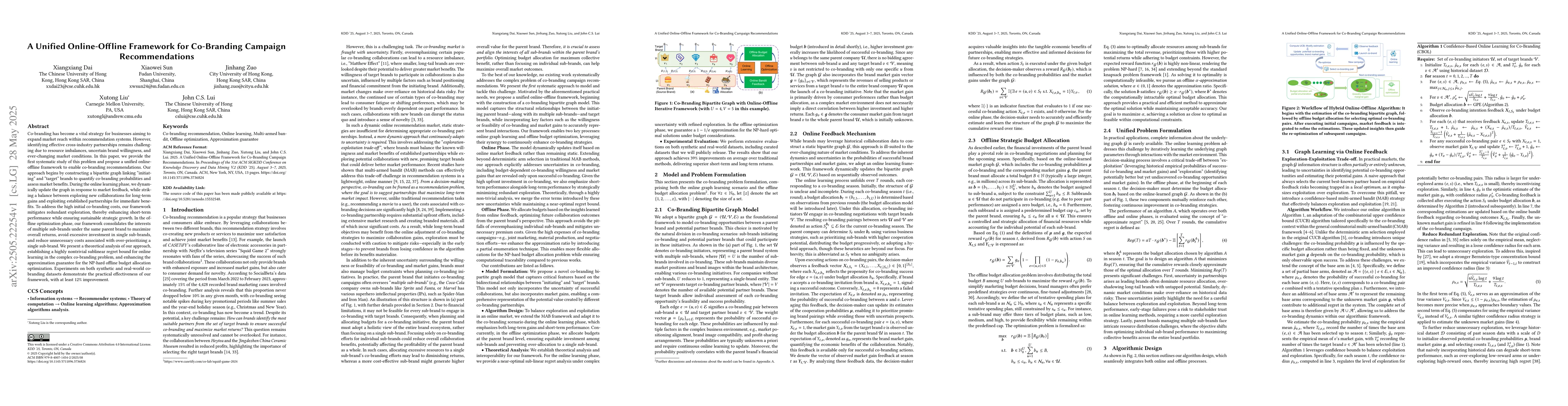 Thumbnail for A Unified Online-Offline Framework for Co-Branding Campaign
  Recommendations