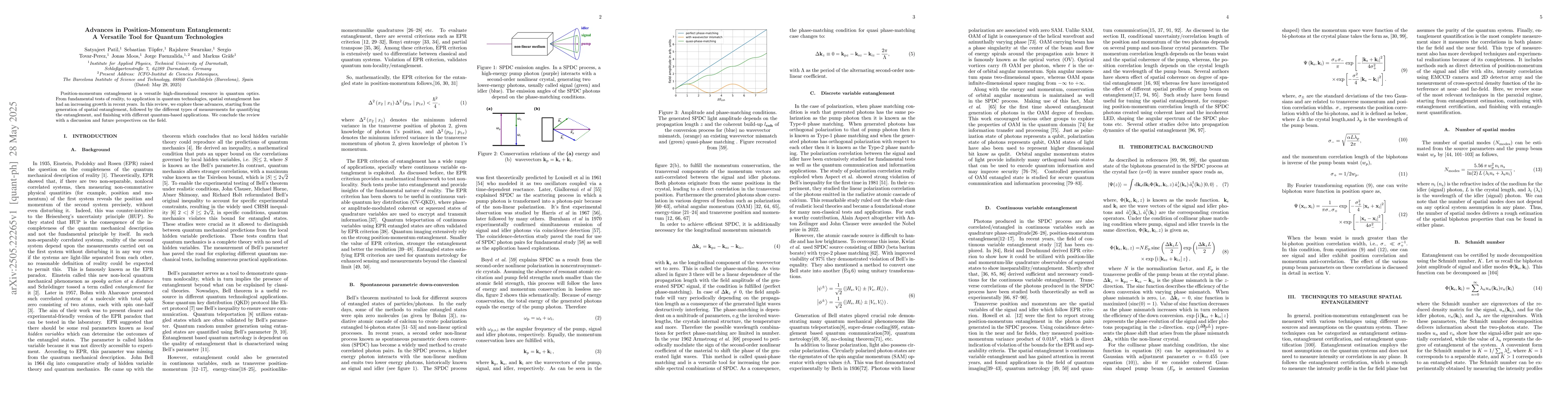 Thumbnail for Advances in Position-Momentum Entanglement: A Versatile Tool for Quantum
  Technologies