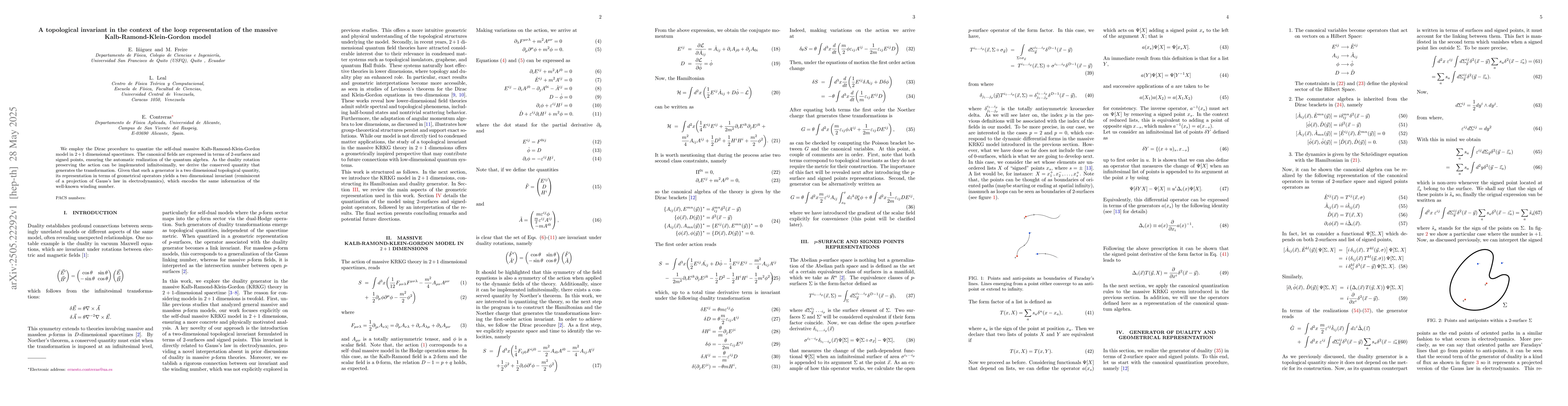Thumbnail for A topological invariant in the context of the loop representation of the
  massive Kalb-Ramond-Klein-Gordon model