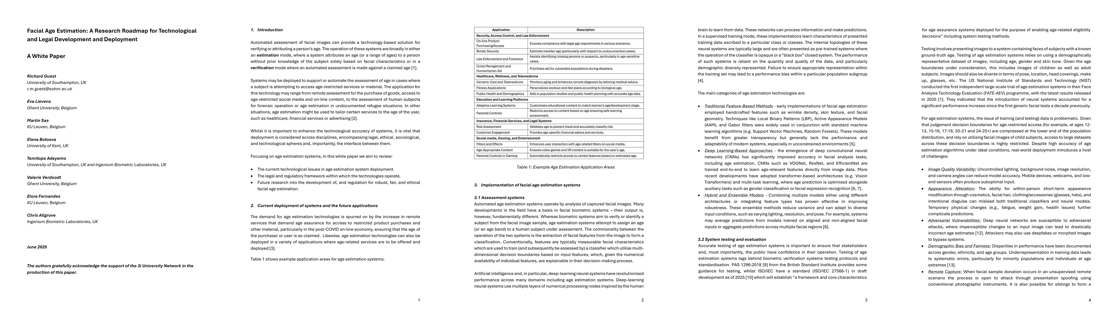 Thumbnail for Facial Age Estimation: A Research Roadmap for Technological and Legal
  Development and Deployment