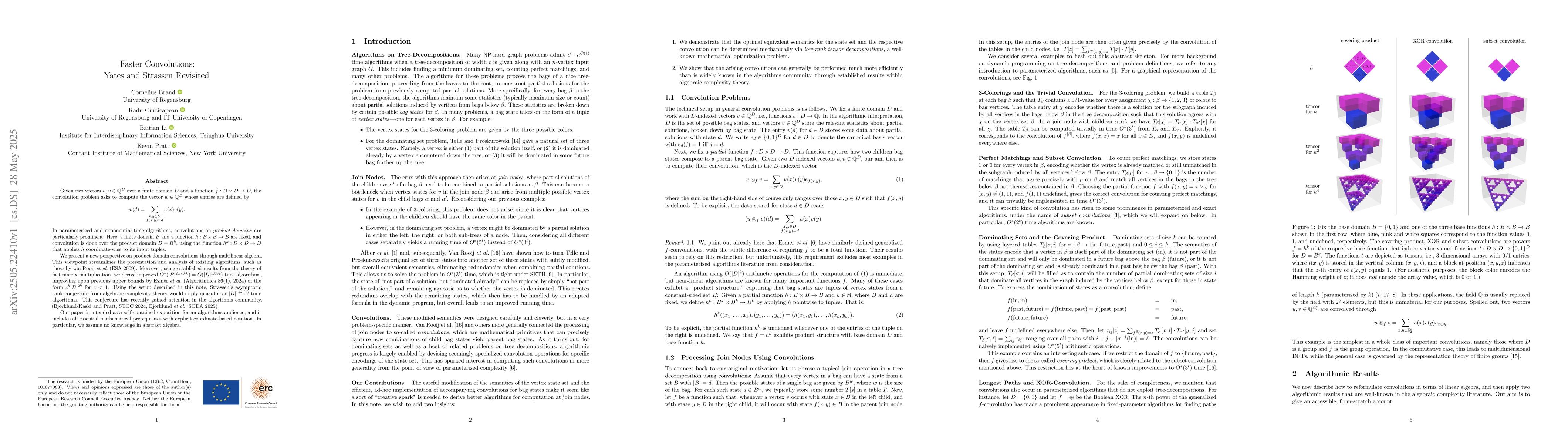 Thumbnail for Faster Convolutions: Yates and Strassen Revisited
