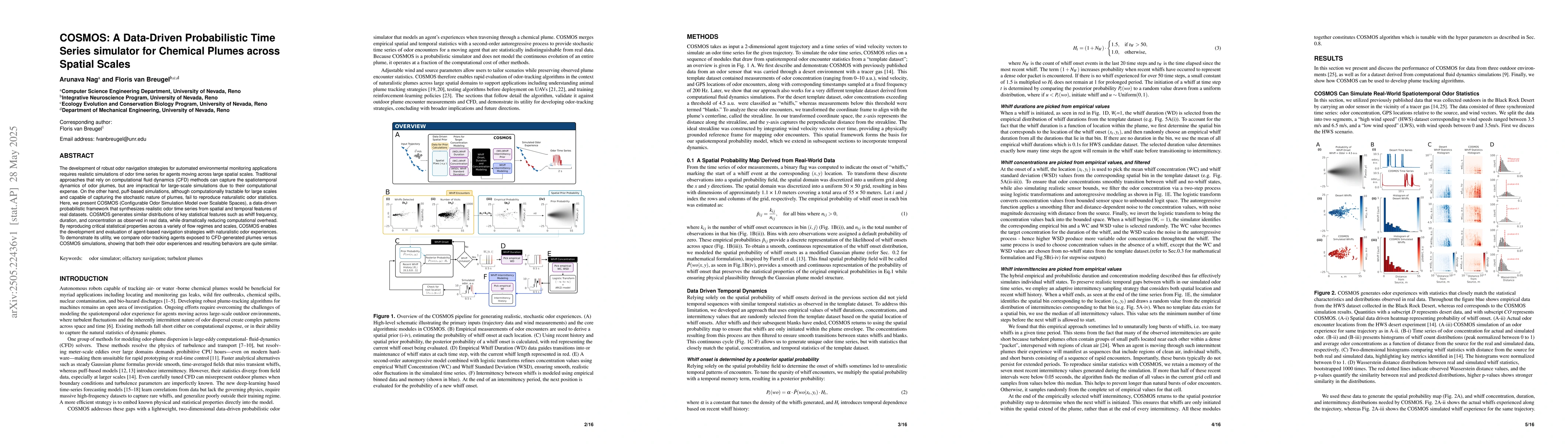 Thumbnail for COSMOS: A Data-Driven Probabilistic Time Series simulator for Chemical
  Plumes across Spatial Scales