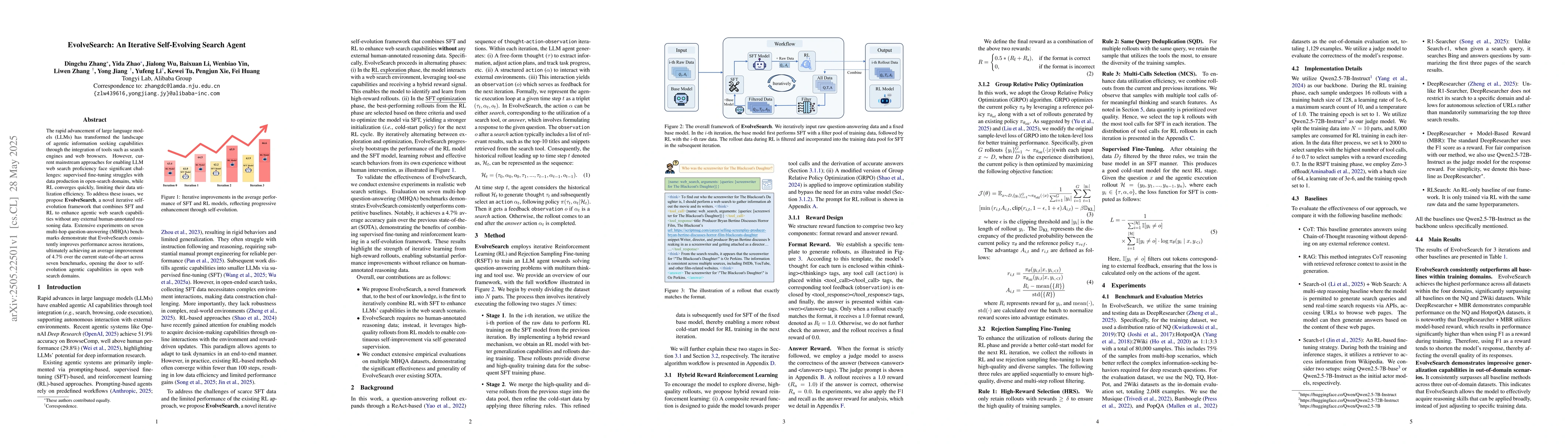 Thumbnail for EvolveSearch: An Iterative Self-Evolving Search Agent