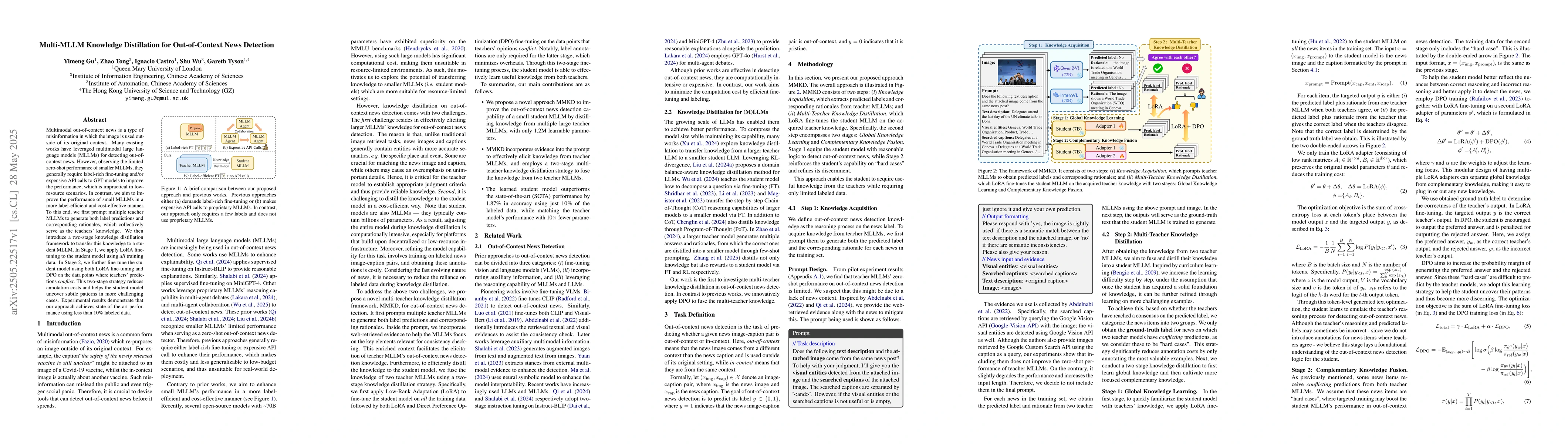 Thumbnail for Multi-MLLM Knowledge Distillation for Out-of-Context News Detection