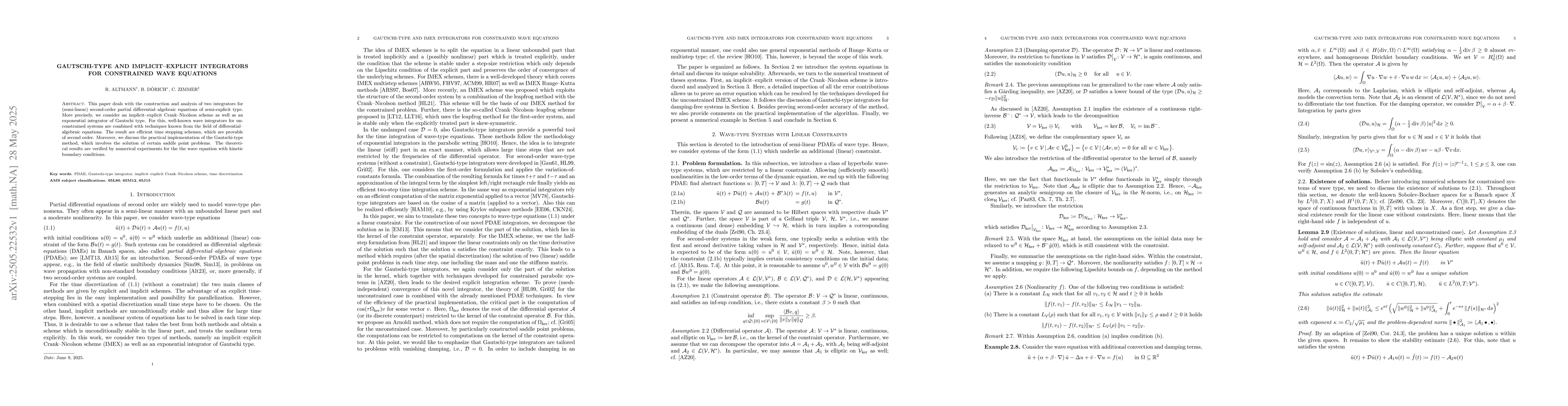 Thumbnail for Gautschi-type and implicit-explicit integrators for constrained wave
  equations