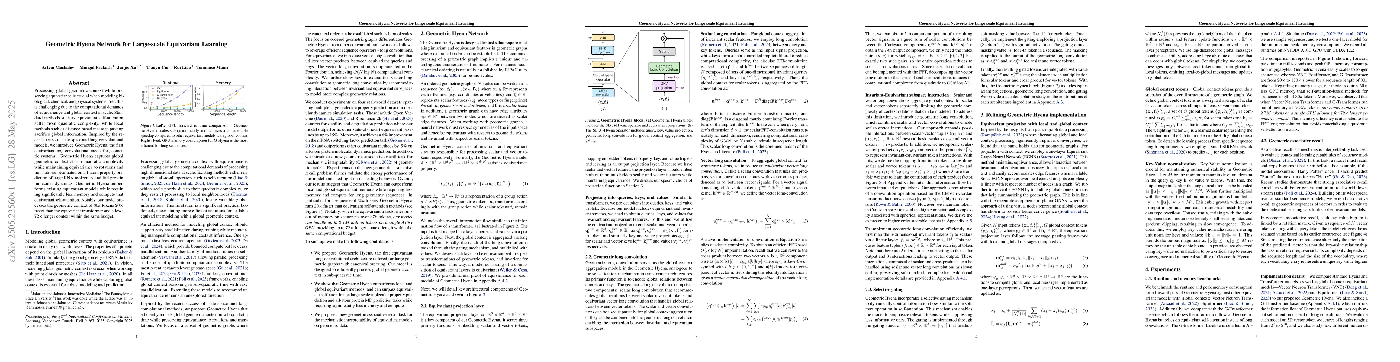 Thumbnail for Geometric Hyena Networks for Large-scale Equivariant Learning