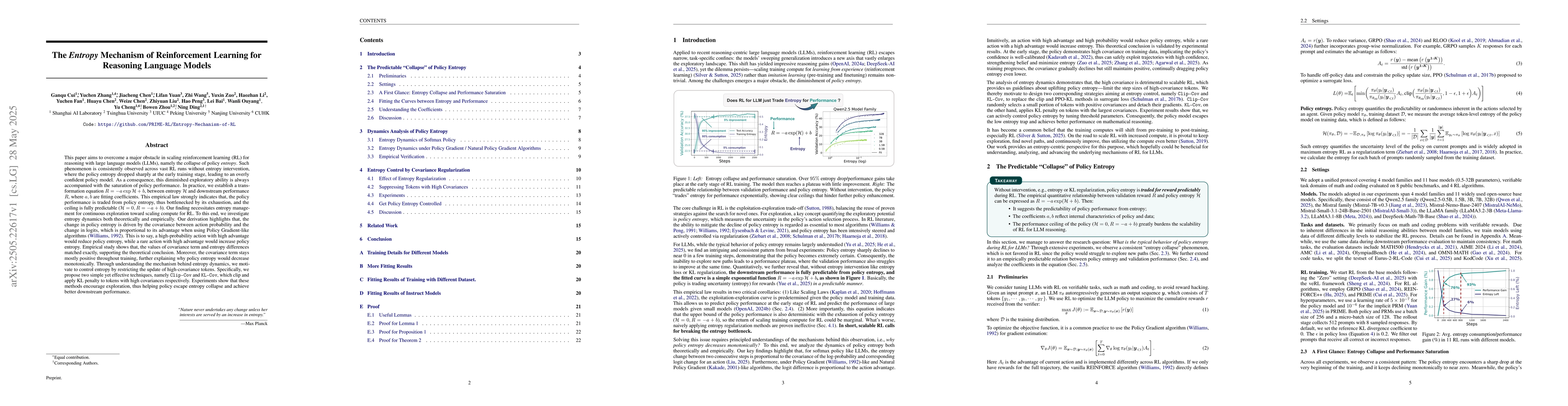 Thumbnail for The Entropy Mechanism of Reinforcement Learning for Reasoning Language
  Models