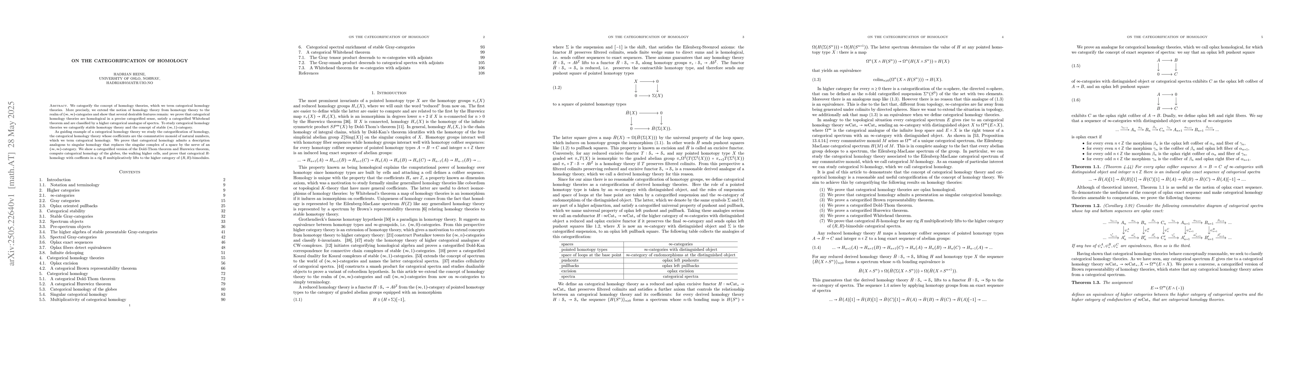 Thumbnail for On the categorification of homology