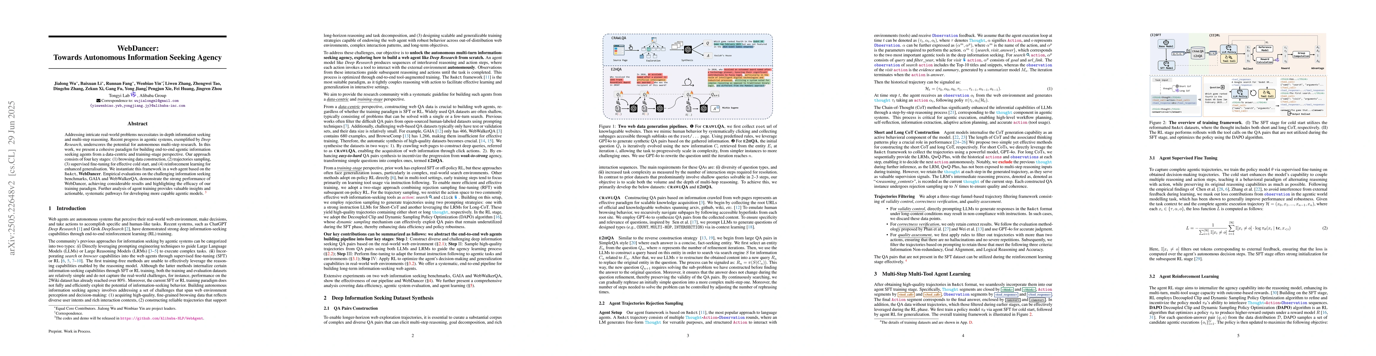 Thumbnail for WebDancer: Towards Autonomous Information Seeking Agency