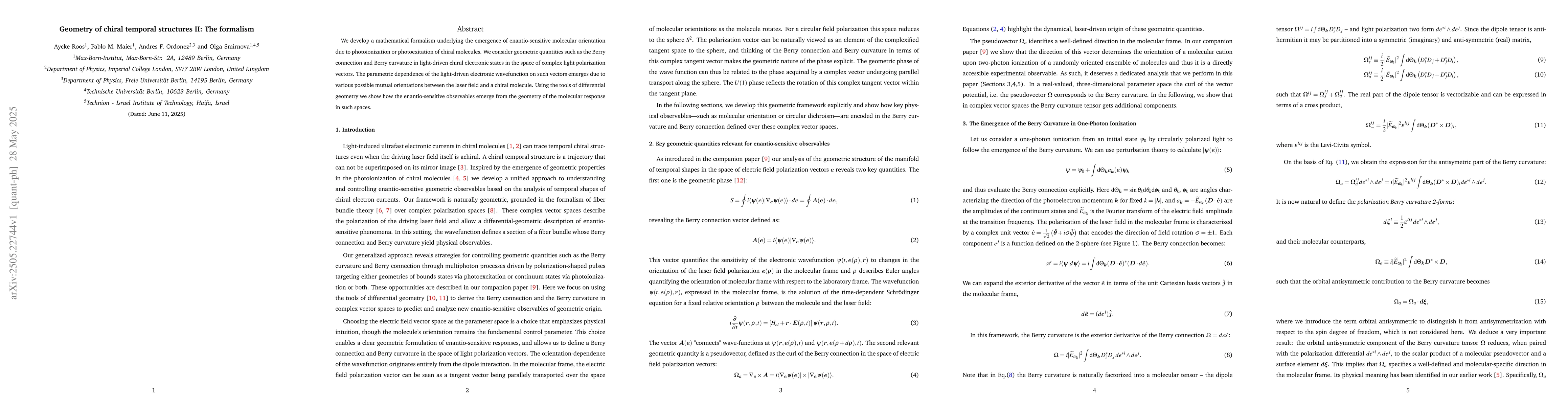 Thumbnail for Geometry of chiral temporal structures II: The formalism