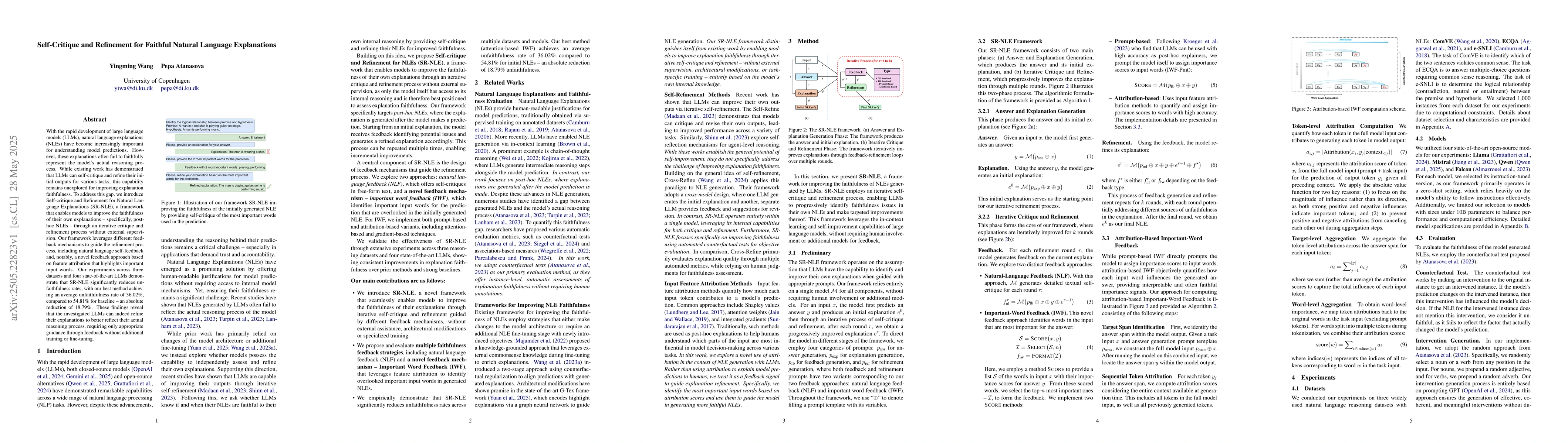 Thumbnail for Self-Critique and Refinement for Faithful Natural Language Explanations