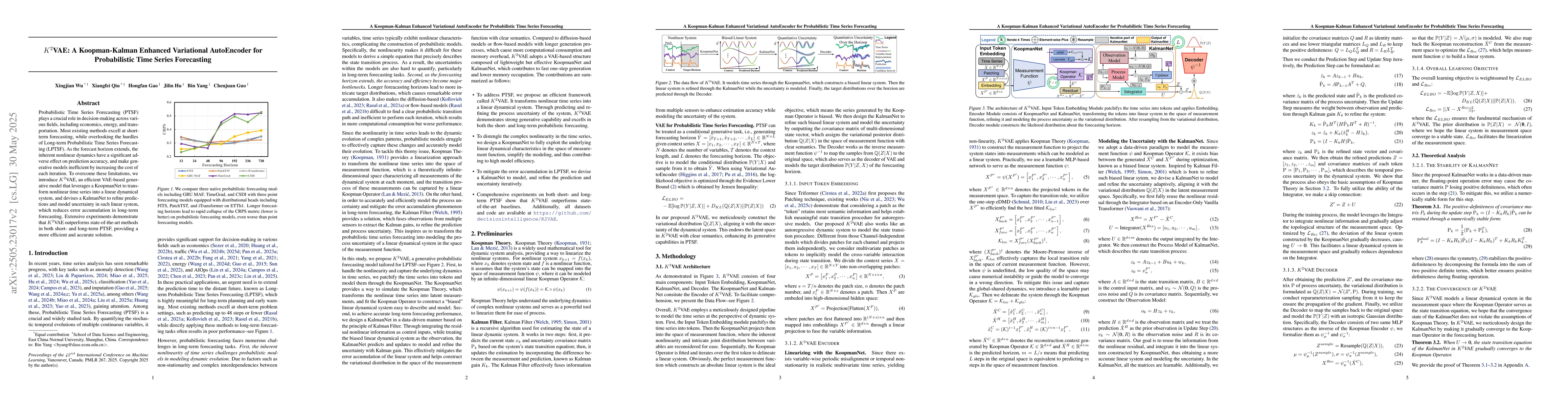 Thumbnail for $K^2$VAE: A Koopman-Kalman Enhanced Variational AutoEncoder for
  Probabilistic Time Series Forecasting
