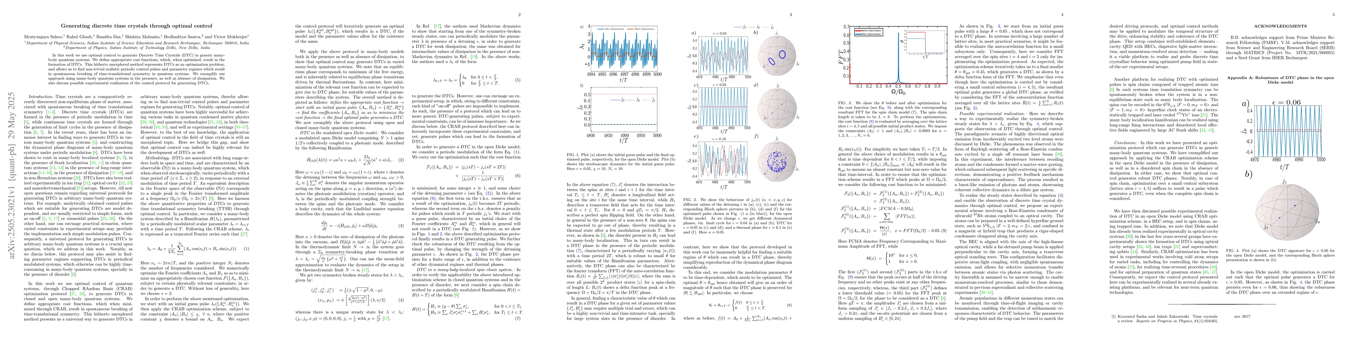 Thumbnail for Generating discrete time crystals through optimal control