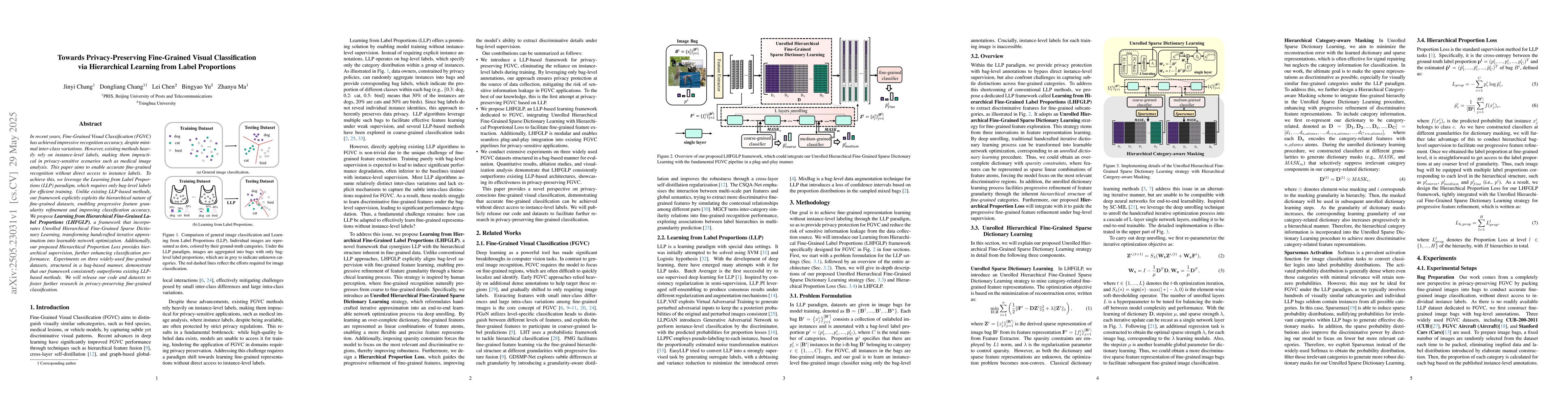 Thumbnail for Towards Privacy-Preserving Fine-Grained Visual Classification via
  Hierarchical Learning from Label Proportions