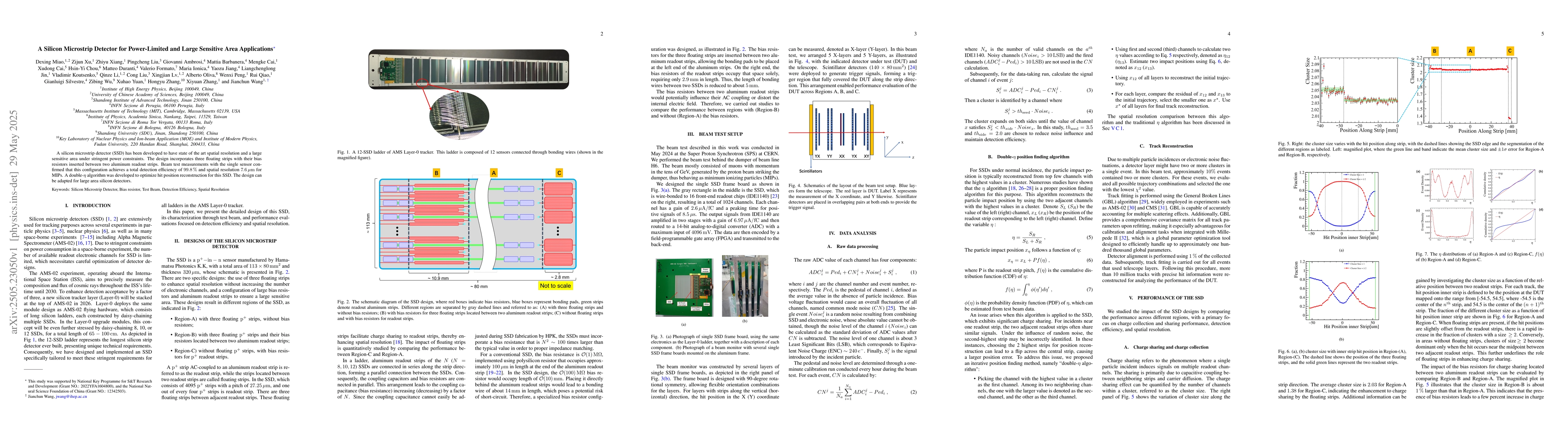 Thumbnail for A Silicon Microstrip Detector for Power-Limited and Large Sensitive Area
  Applications