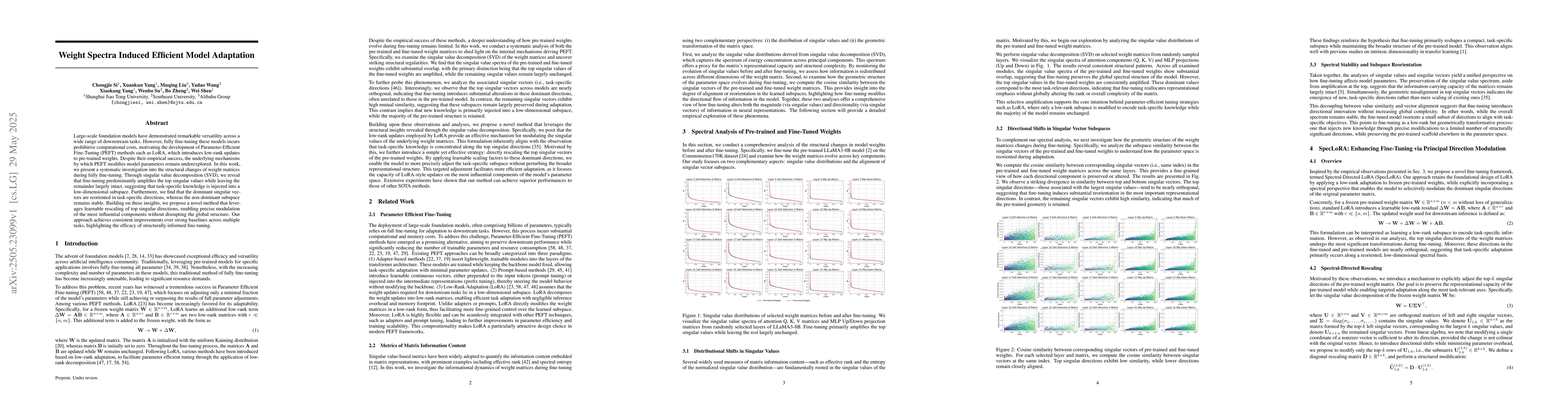 Thumbnail for Weight Spectra Induced Efficient Model Adaptation
