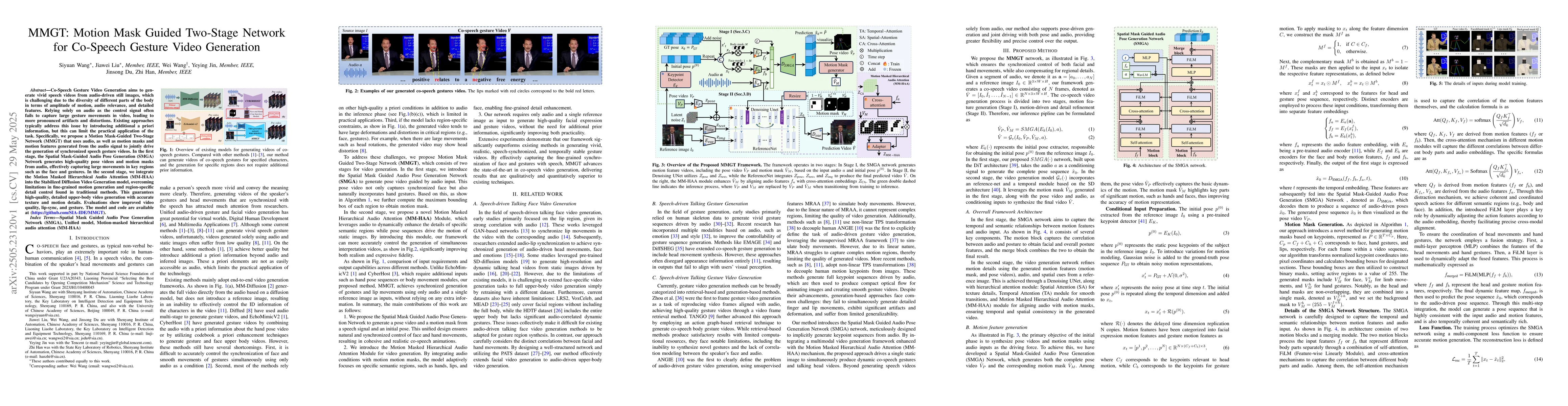 Thumbnail for MMGT: Motion Mask Guided Two-Stage Network for Co-Speech Gesture Video
  Generation