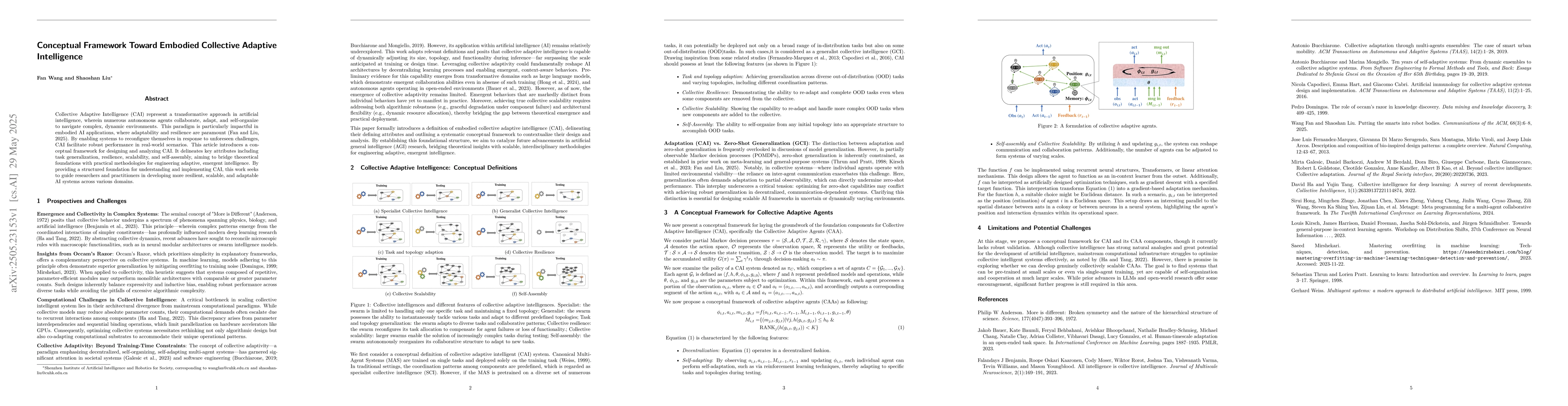Thumbnail for Conceptual Framework Toward Embodied Collective Adaptive Intelligence