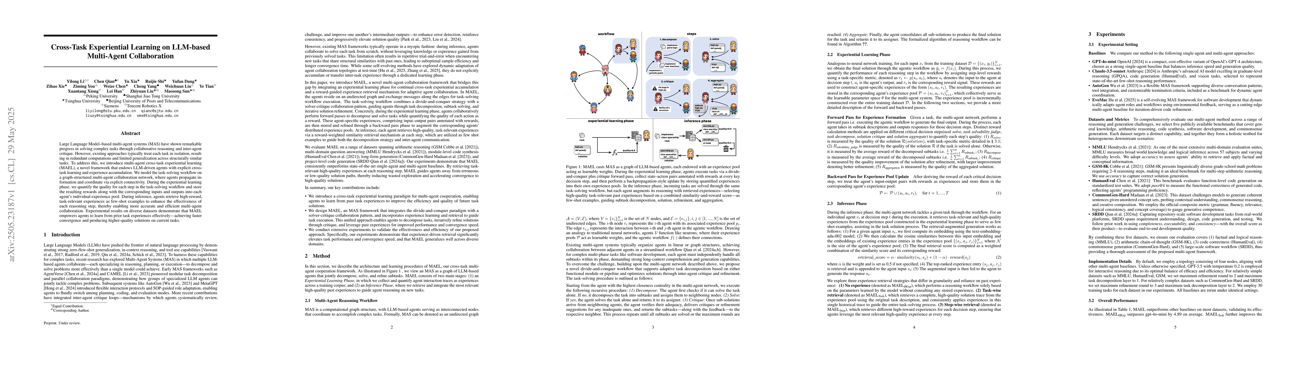 Thumbnail for Cross-Task Experiential Learning on LLM-based Multi-Agent Collaboration