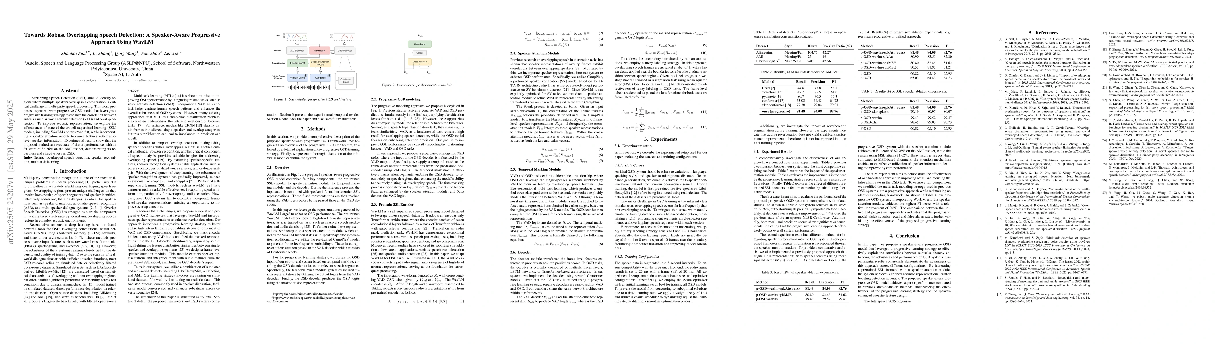 Thumbnail for Towards Robust Overlapping Speech Detection: A Speaker-Aware Progressive
  Approach Using WavLM