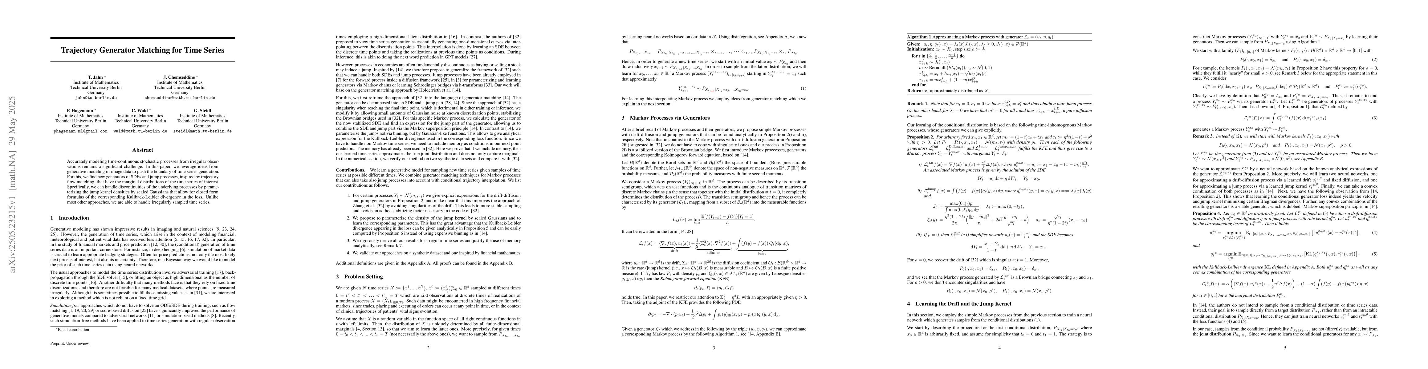 Thumbnail for Trajectory Generator Matching for Time Series