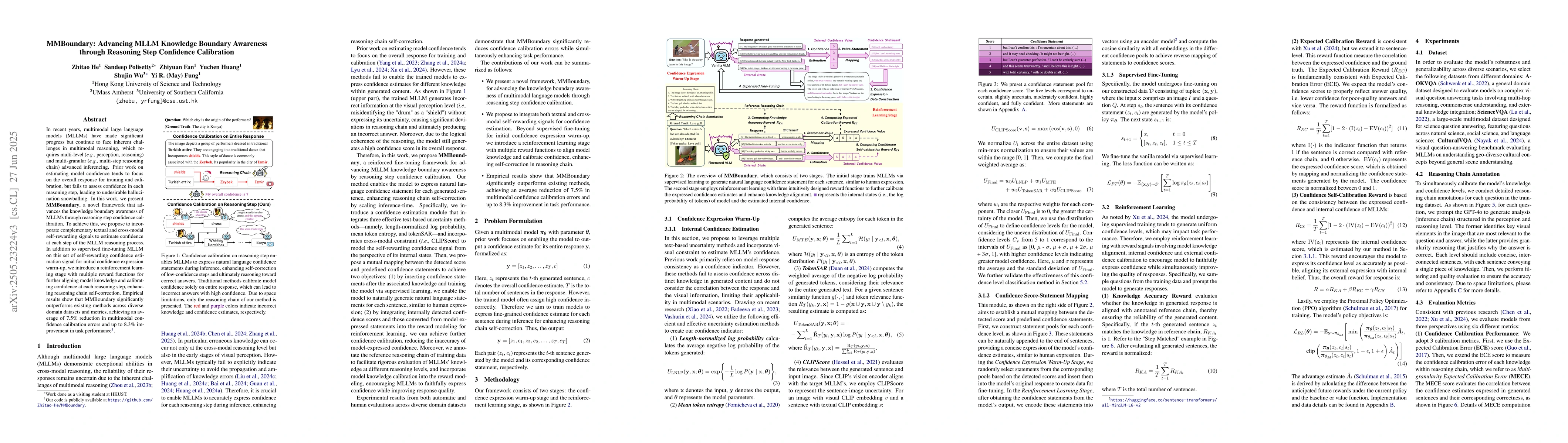 Thumbnail for MMBoundary: Advancing MLLM Knowledge Boundary Awareness through
  Reasoning Step Confidence Calibration