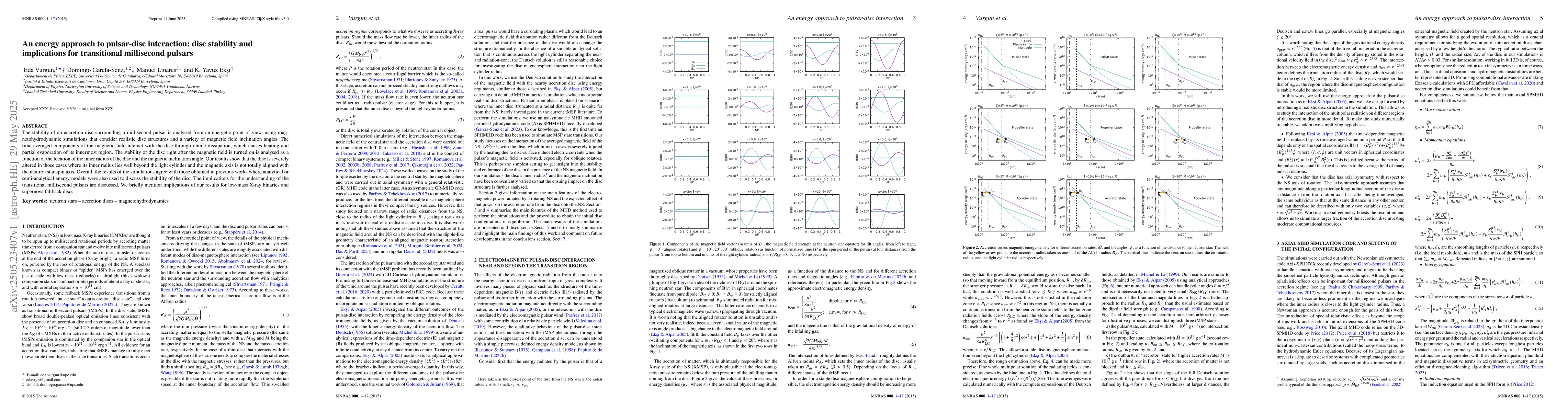 Thumbnail for An energy approach to pulsar-disc interaction: disc stability and
  implications for transitional millisecond pulsars