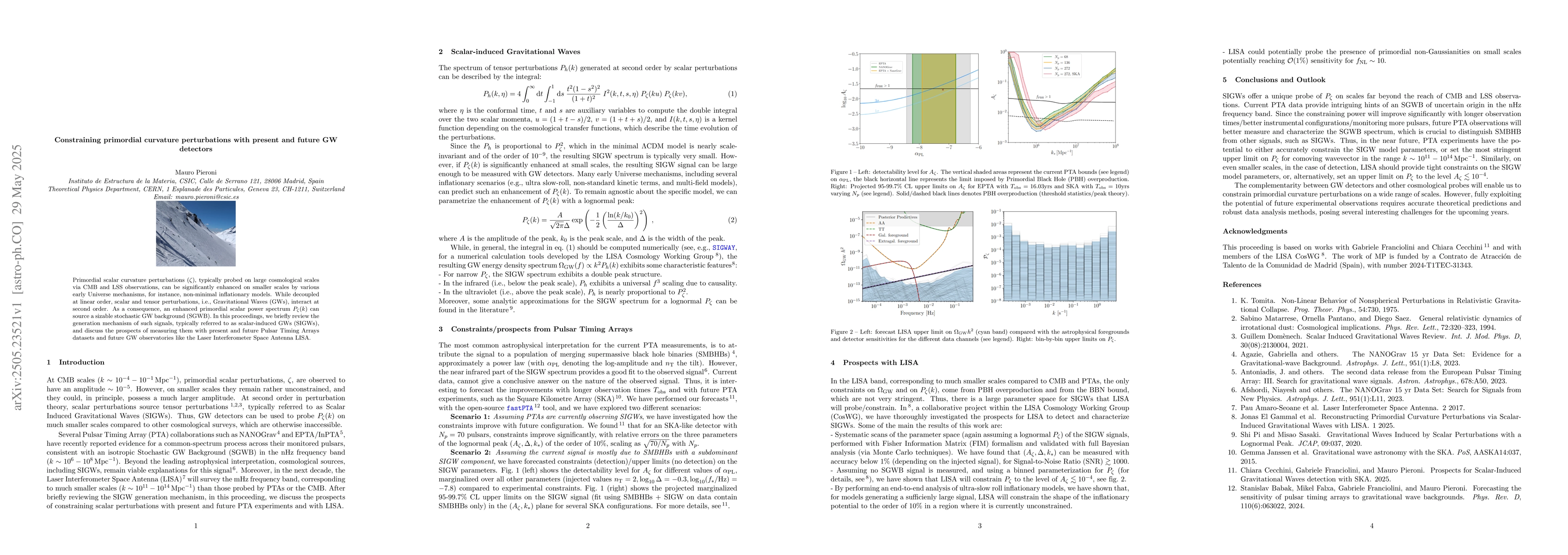 Thumbnail for Constraining primordial curvature perturbations with present and future
  GW detectors