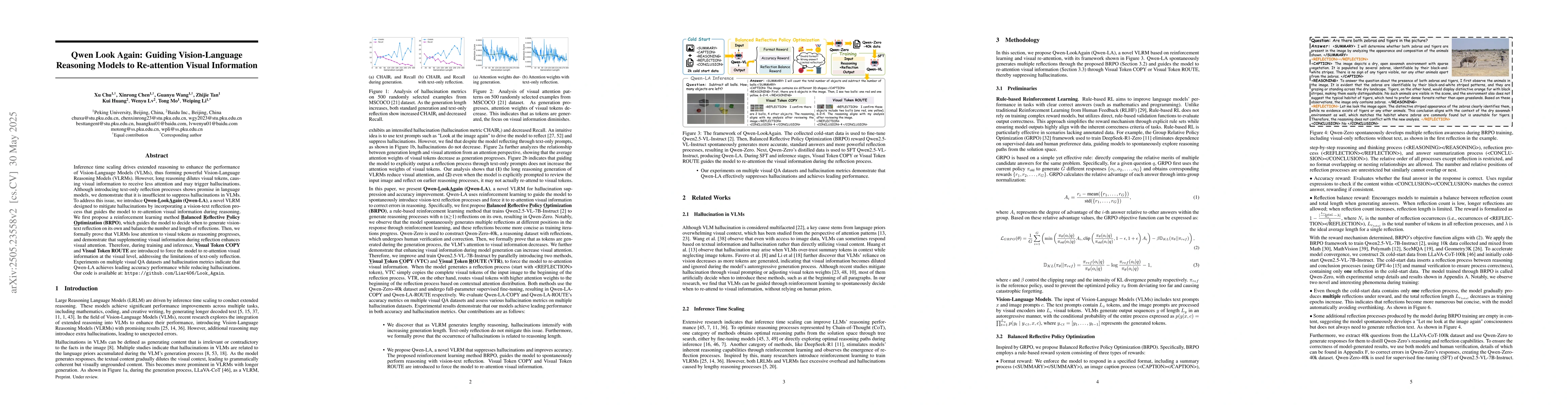 Thumbnail for Qwen Look Again: Guiding Vision-Language Reasoning Models to
  Re-attention Visual Information