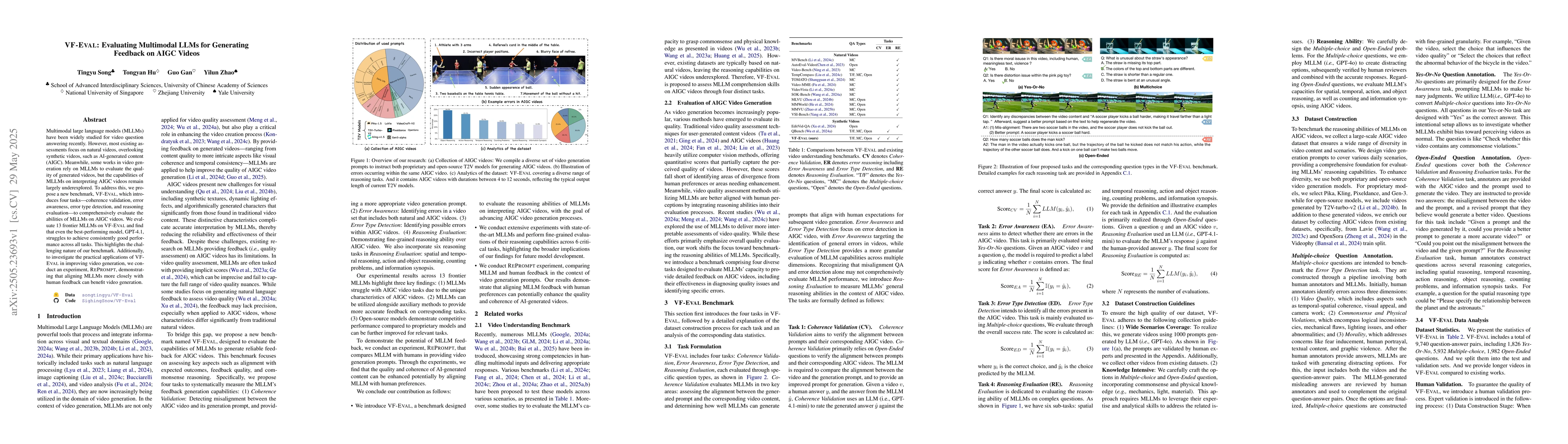 Thumbnail for VF-Eval: Evaluating Multimodal LLMs for Generating Feedback on AIGC
  Videos