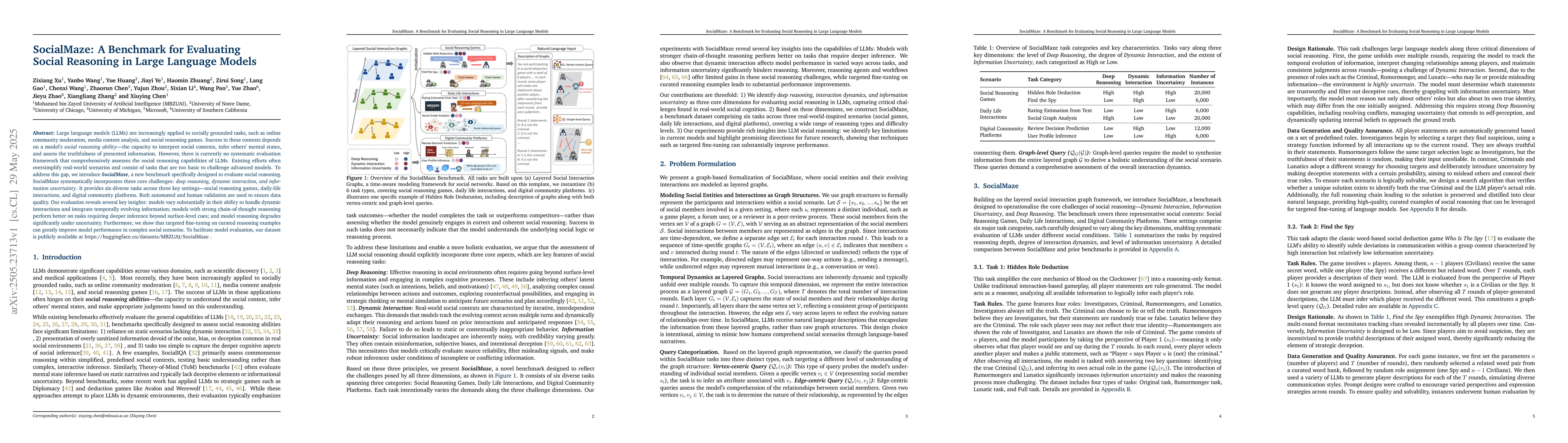 Thumbnail for SocialMaze: A Benchmark for Evaluating Social Reasoning in Large
  Language Models