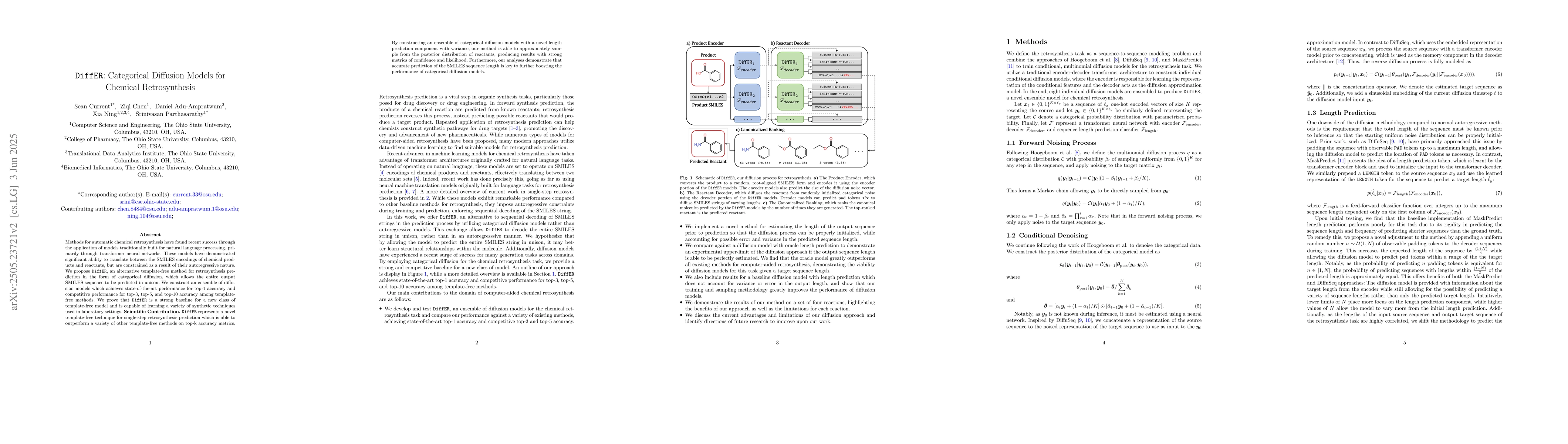 Thumbnail for DiffER: Categorical Diffusion for Chemical Retrosynthesis
