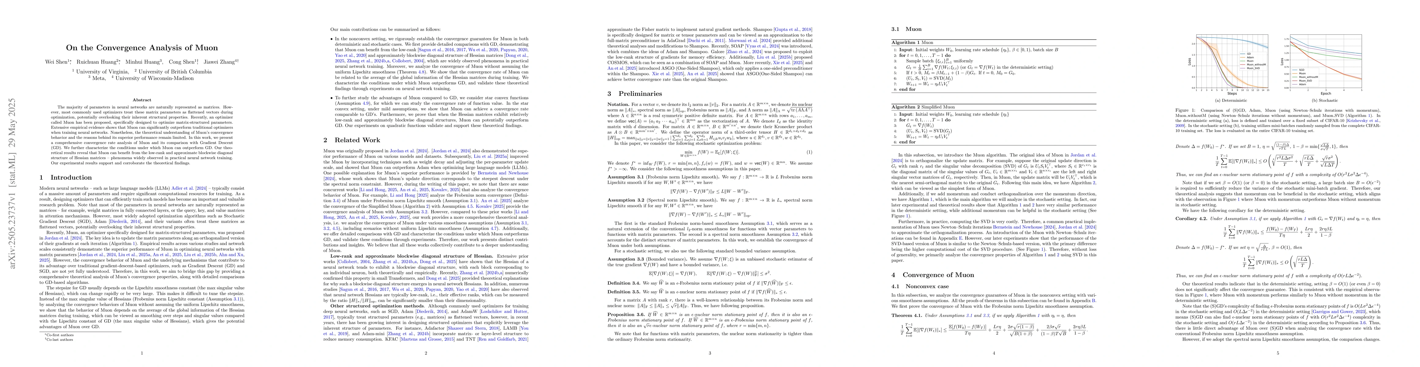 Thumbnail for On the Convergence Analysis of Muon