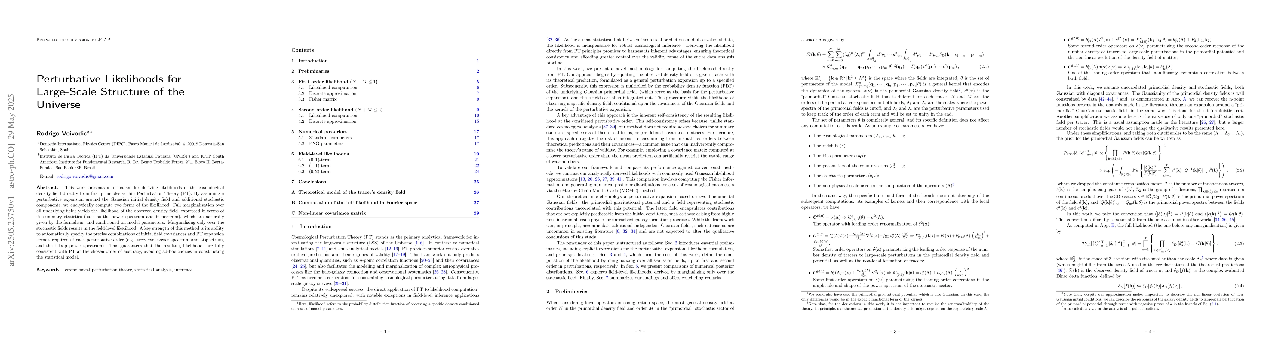 Thumbnail for Perturbative Likelihoods for Large-Scale Structure of the Universe