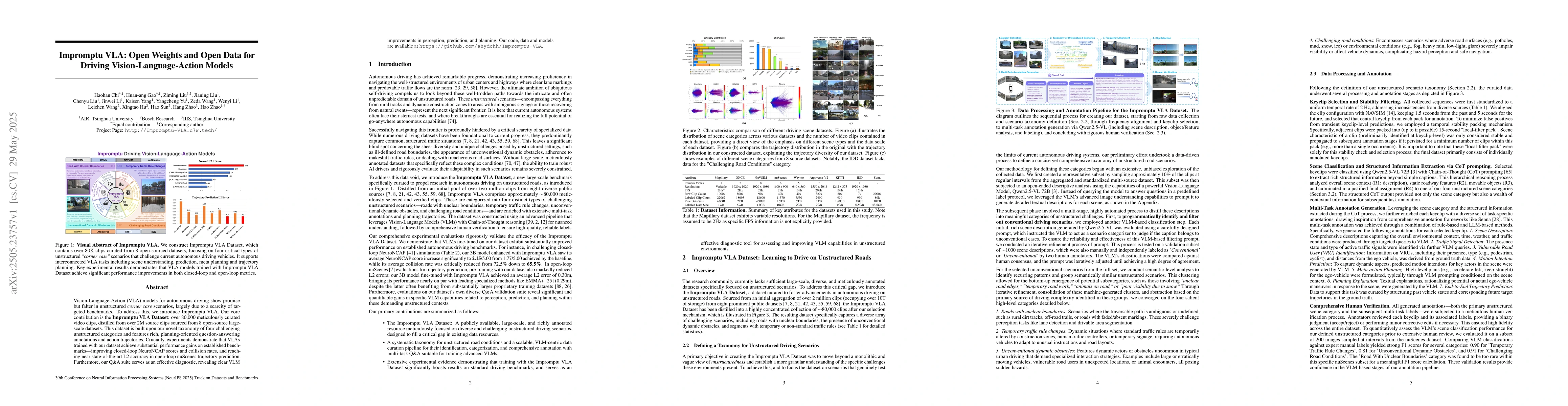Thumbnail for Impromptu VLA: Open Weights and Open Data for Driving
  Vision-Language-Action Models
