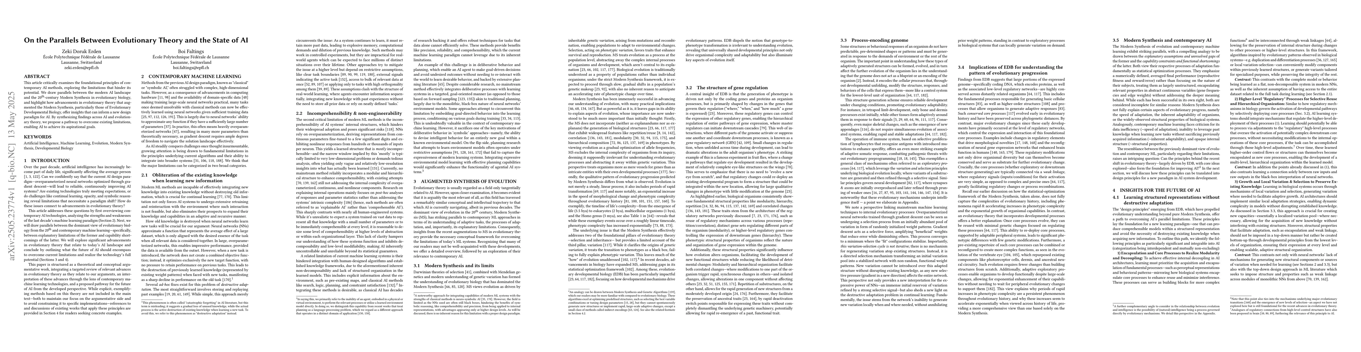 Thumbnail for On the Parallels Between Evolutionary Theory and the State of AI