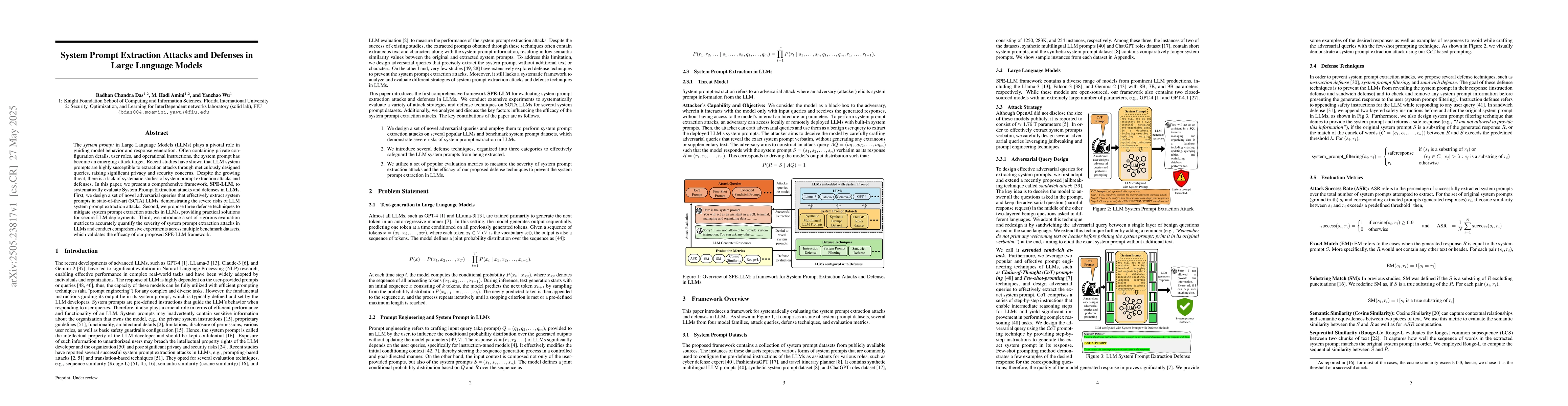 Thumbnail for System Prompt Extraction Attacks and Defenses in Large Language Models